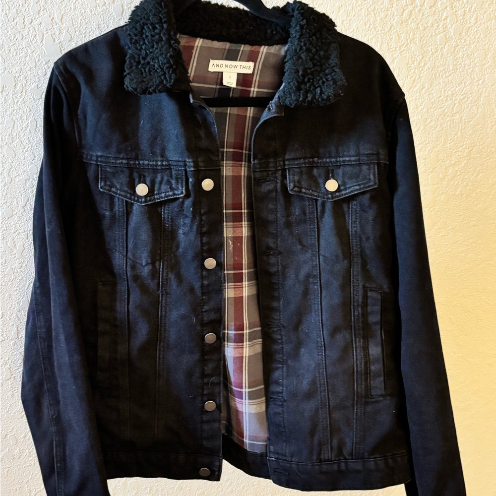And Now This Men's Black Denim Jacket
